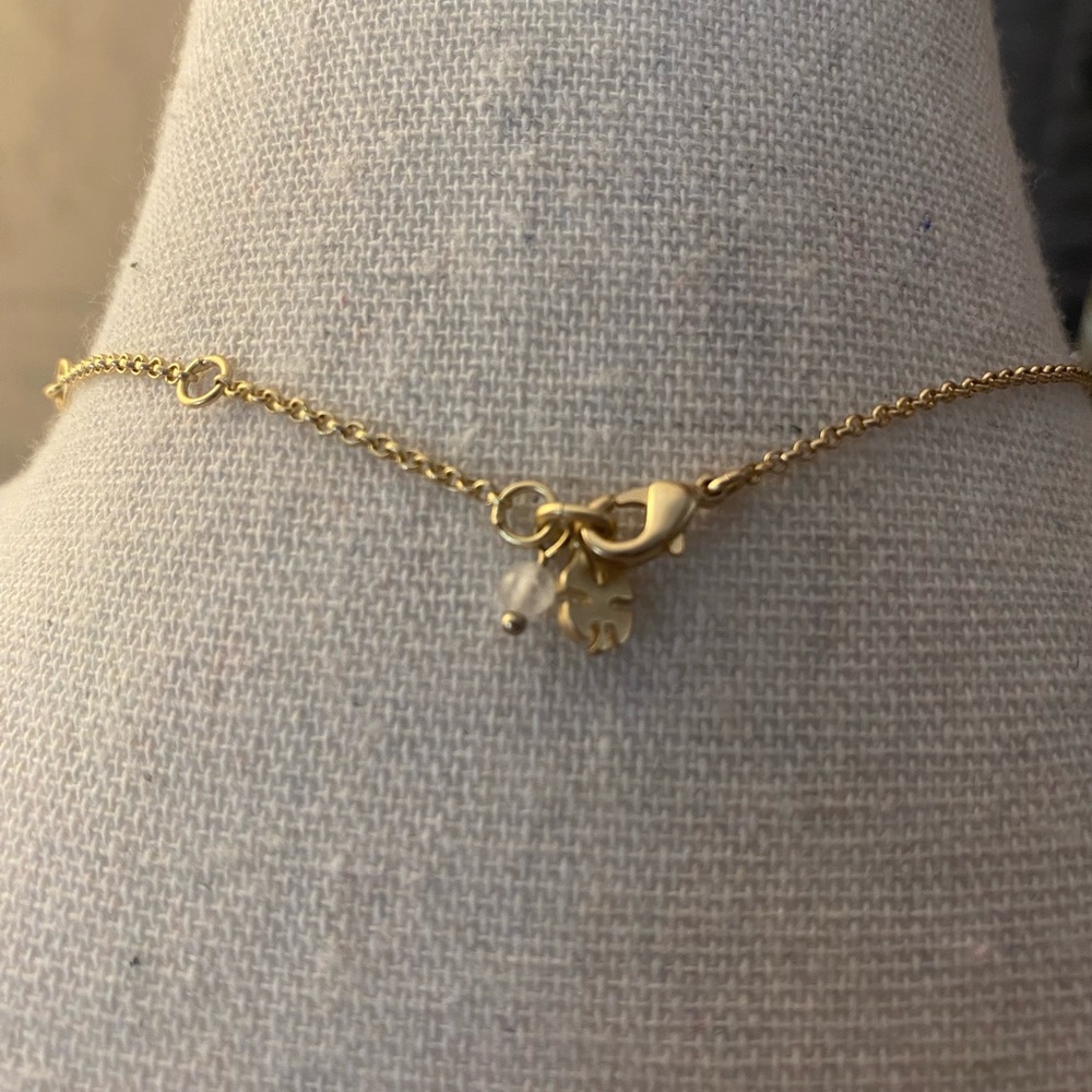 Lucky Brand Gold Snake Necklace with Green Gemstone - Picture 2 of 4